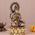 Brass Superfine Lakshmi Idol - 8" Height